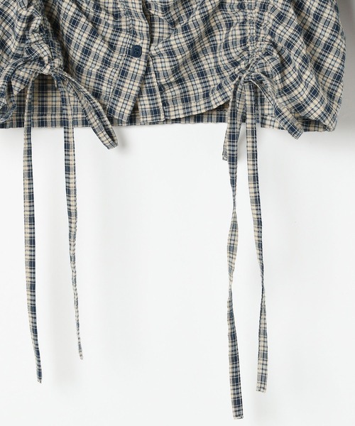 3.3 Field Trip （3.3フィールドトリップ）の「3.3 Field Trip／チェックオフショルブラウス（シャツ/ブラウス・レディース・ネイビー/レッド・FREE）」の11枚目の写真