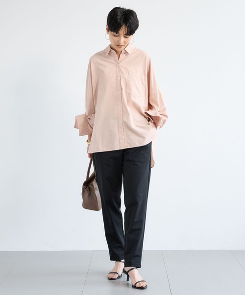 BARNYARDSTORM（バンヤードストーム）の「BARNYARDSTORM / ワイドシルエットコーデュロイシャツ / マシンウォッシャブル【WEB限定カラー】【「BABALOG」チャンネルご紹介アイテム】（シャツ/ブラウス・レディース・ベージュ/ネイビー/ブラウン/ピンク・S/M）」の17枚目の写真