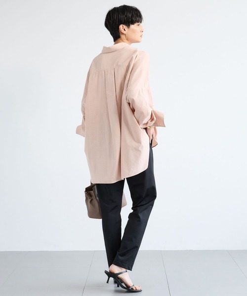 BARNYARDSTORM（バンヤードストーム）の「BARNYARDSTORM / ワイドシルエットコーデュロイシャツ / マシンウォッシャブル【WEB限定カラー】【「BABALOG」チャンネルご紹介アイテム】（シャツ/ブラウス・レディース・ベージュ/ネイビー/ブラウン/ピンク・S/M）」の19枚目の写真