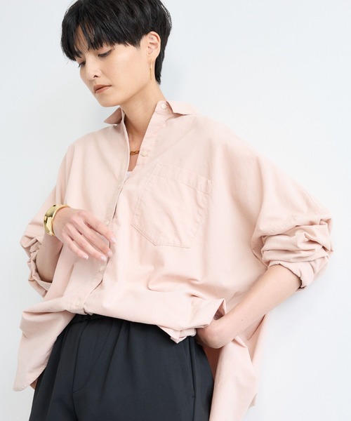 BARNYARDSTORM（バンヤードストーム）の「BARNYARDSTORM / ワイドシルエットコーデュロイシャツ / マシンウォッシャブル【WEB限定カラー】【「BABALOG」チャンネルご紹介アイテム】（シャツ/ブラウス・レディース・ベージュ/ネイビー/ブラウン/ピンク・S/M）」の20枚目の写真