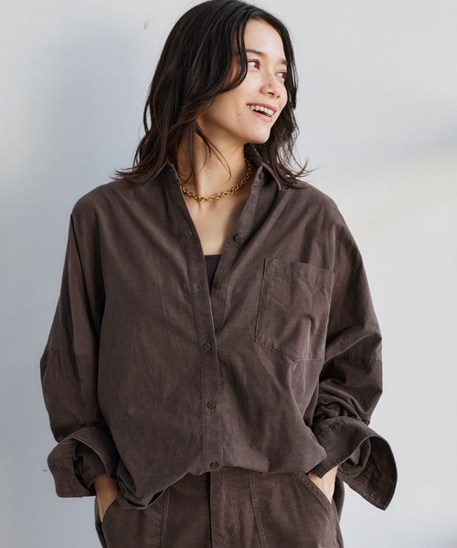 新品☆BARNYARDSTORM ワイドシルエット コーデュロイシャツ セール】BARNYARDSTORM / ワイドシルエットコーデュロイシャツ