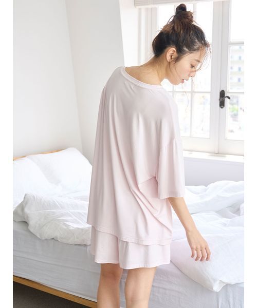 セール】【接触冷感】オーバーサイズカットセットアップ（ルームウェア