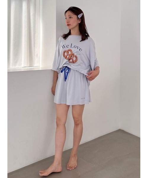 接触冷感】オーバーサイズカットセットアップ（ルームウェア/パジャマ