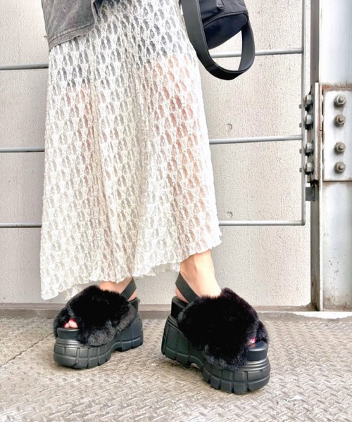 【25AW新作】【R&E】クロスファーバックベルト厚底サンダル セール】【25AW新作】【R&E】クロスファーバックベルト厚底サンダル