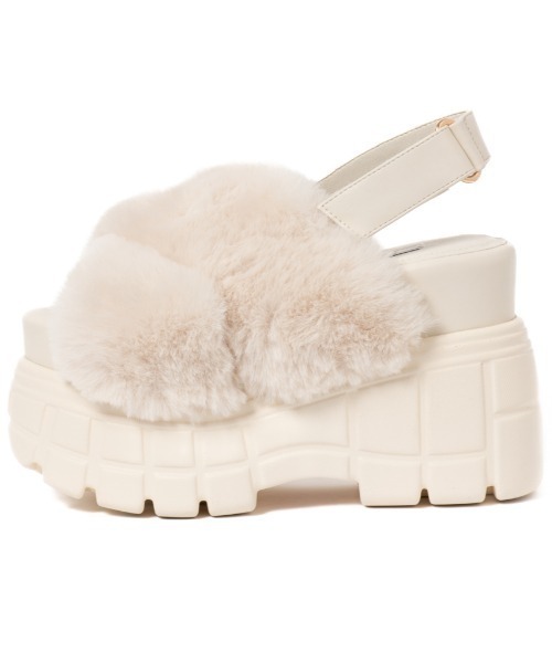 【25AW新作】【R&E】クロスファーバックベルト厚底サンダル 25AW新作】【R&E】クロスファーバックベルト厚底サンダル（サンダル