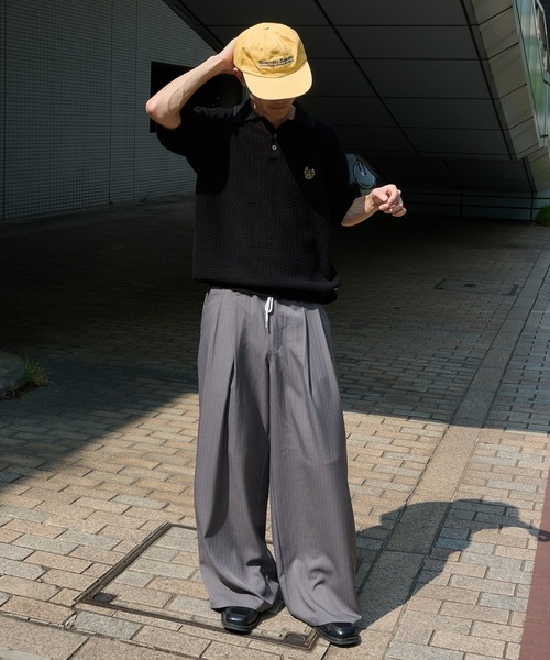 Perushu（ペルーシュ）の「ダブルウエストピンストライプスラックス（スラックス・メンズ・グレー/ブラック・SMALL/MEDIUM/LARGE）」の7枚目の写真