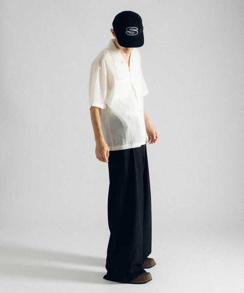 Perushu（ペルーシュ）の「ダブルウエストピンストライプスラックス（スラックス・メンズ・グレー/ブラック・SMALL/MEDIUM/LARGE）」の18枚目の写真