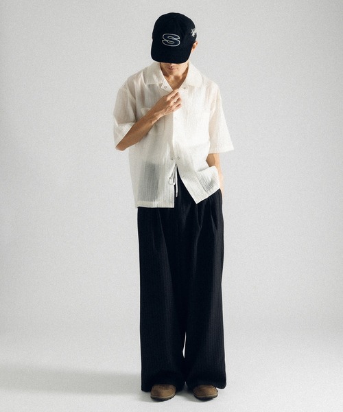 Perushu（ペルーシュ）の「ダブルウエストピンストライプスラックス（スラックス・メンズ・グレー/ブラック・SMALL/MEDIUM/LARGE）」の19枚目の写真