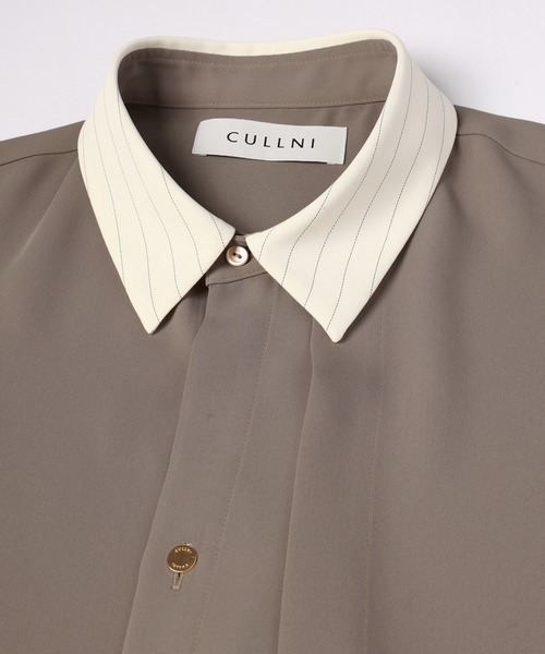CULLNI（クルニ）の「Stripe Collar Double Cloth Asymmetrical