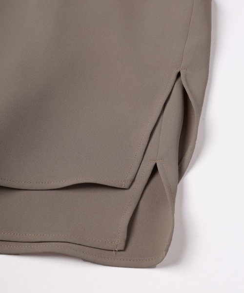 CULLNI（クルニ）の「Stripe Collar Double Cloth Asymmetrical Layered Shirt（シャツ/ブラウス・メンズ・アッシュブラウン/ブラック・1/0/2）」の8枚目の写真