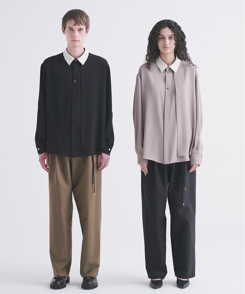 cullni 20SS-020 レイヤードクレリックシャツ　サイズ1 cullni 20SS-020 レイヤードクレリックシャツ サイズ1