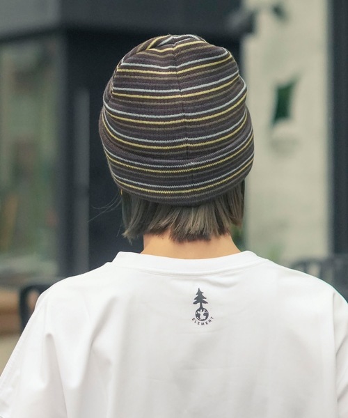 ELEMENT(エレメント)の「ELEMENT メンズ MID LOWCASE BEANIE S ビーニー 【2025年秋冬モデル】/エレメントボーダー柄ニット帽・ビーニー(ニットキャップ/ビーニー・メンズ・ブラウン系その他/ベージュ系その他・FREE)」の6枚目の写真