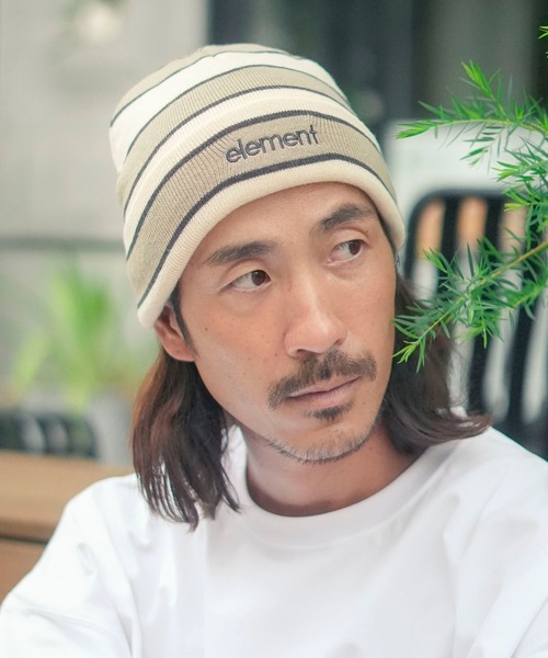 ELEMENT(エレメント)の「ELEMENT メンズ MID LOWCASE BEANIE S ビーニー 【2025年秋冬モデル】/エレメントボーダー柄ニット帽・ビーニー(ニットキャップ/ビーニー・メンズ・ブラウン系その他/ベージュ系その他・FREE)」の8枚目の写真