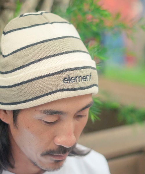 ELEMENT(エレメント)の「ELEMENT メンズ MID LOWCASE BEANIE S ビーニー 【2025年秋冬モデル】/エレメントボーダー柄ニット帽・ビーニー(ニットキャップ/ビーニー・メンズ・ブラウン系その他/ベージュ系その他・FREE)」の10枚目の写真