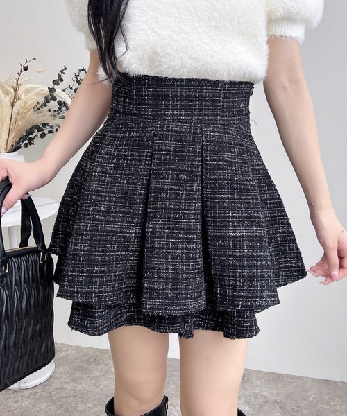 ツイードタックミニスカート ツイードタックミニスカート(ミニスカート)｜スカート｜LILY