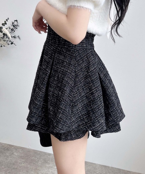 INGNI（イング）の「【WEB限定】ツイードタックミニフレアスカート（スカート・レディース・その他11/ホワイト系その他5/ブラック系その他2・FREE）」の17枚目の写真