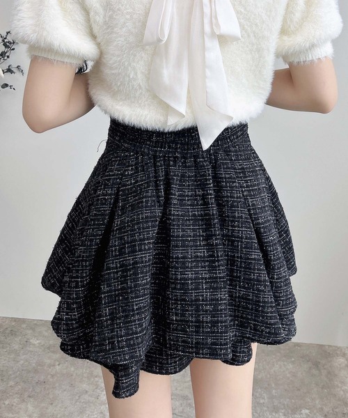 INGNI（イング）の「【WEB限定】ツイードタックミニフレアスカート（スカート・レディース・その他11/ホワイト系その他5/ブラック系その他2・FREE）」の16枚目の写真