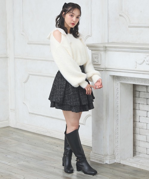 セール】【WEB限定】ツイードタックミニフレアスカート（スカート