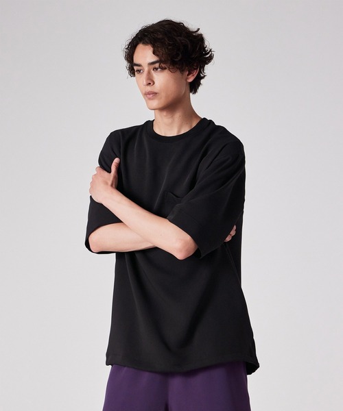 ライトドライテクスチャー ドローストリング Tシャツ【252750 EXT01