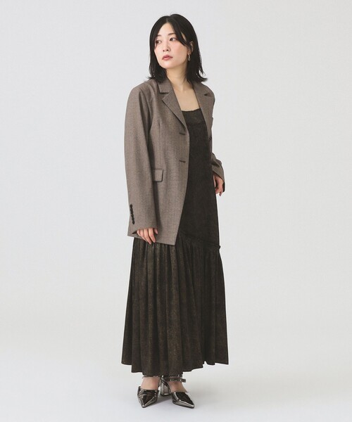 Ray BEAMS（レイビームス）の「RBS / サテンプリントキャミ ワンピース（ワンピース・レディース・ブラック/グレー・1/0）」の11枚目の写真