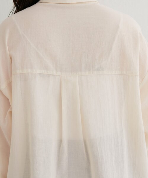 natural couture(ナチュラルクチュール)の「【WEB限定】綿シアー長袖シャツ(シャツ/ブラウス・レディース・イエロー/ピンク/ブラウン/アイボリー/チャコールグレー・FREE)」の22枚目の写真