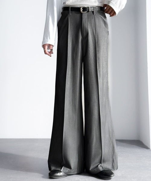 Classical Origin（クラシカルオリジン）の「「美しい落ち感。」 ワンタックセンタープレスフレアスラックス／One-tuck center-pressed flared slacks（スラックス・メンズ・ブラウン/チャコール/杢グレー/ブラック・SMALL/MEDIUM/LARGE）」の3枚目の写真