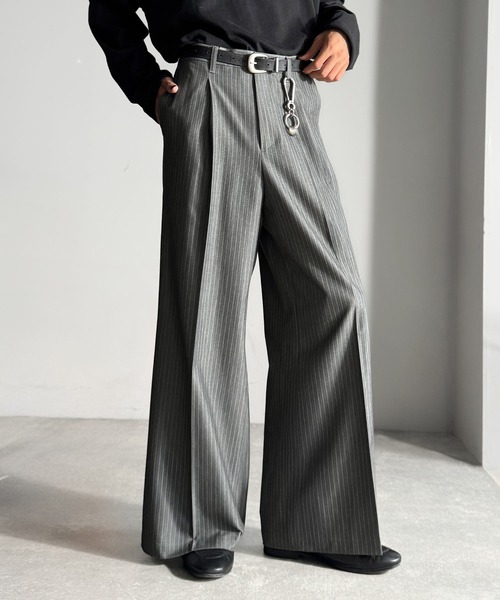 Classical Origin（クラシカルオリジン）の「「美しい落ち感。」 ワンタックセンタープレスフレアスラックス／One-tuck center-pressed flared slacks（スラックス・メンズ・ブラウン/チャコール/杢グレー/ブラック・SMALL/MEDIUM/LARGE）」の11枚目の写真