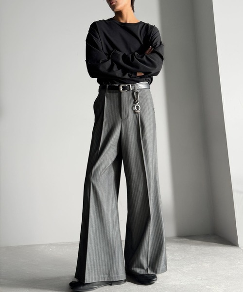 Classical Origin（クラシカルオリジン）の「「美しい落ち感。」 ワンタックセンタープレスフレアスラックス／One-tuck center-pressed flared slacks（スラックス・メンズ・ブラウン/チャコール/杢グレー/ブラック・SMALL/MEDIUM/LARGE）」の13枚目の写真