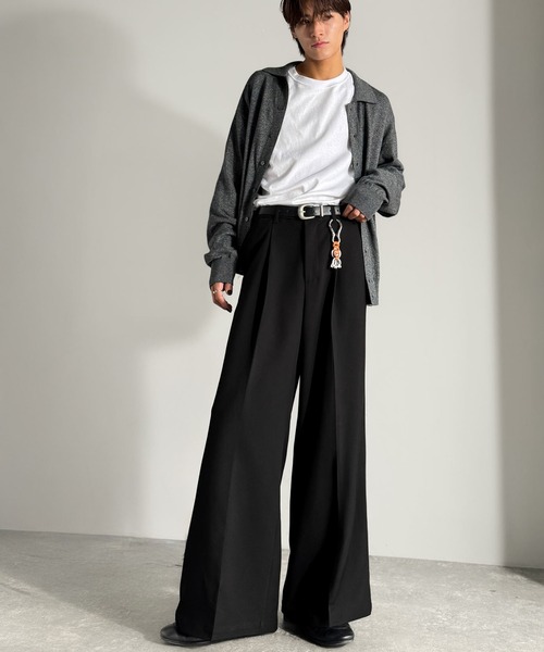 Classical Origin（クラシカルオリジン）の「「美しい落ち感。」 ワンタックセンタープレスフレアスラックス／One-tuck center-pressed flared slacks（スラックス・メンズ・ブラウン/チャコール/杢グレー/ブラック・SMALL/MEDIUM/LARGE）」の8枚目の写真