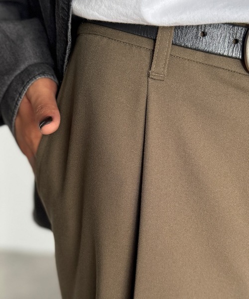 Classical Origin（クラシカルオリジン）の「「美しい落ち感。」 ワンタックセンタープレスフレアスラックス／One-tuck center-pressed flared slacks（スラックス・メンズ・ブラウン/チャコール/杢グレー/ブラック・SMALL/MEDIUM/LARGE）」の18枚目の写真