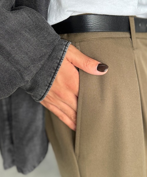 Classical Origin（クラシカルオリジン）の「「美しい落ち感。」 ワンタックセンタープレスフレアスラックス／One-tuck center-pressed flared slacks（スラックス・メンズ・ブラウン/チャコール/杢グレー/ブラック・SMALL/MEDIUM/LARGE）」の17枚目の写真