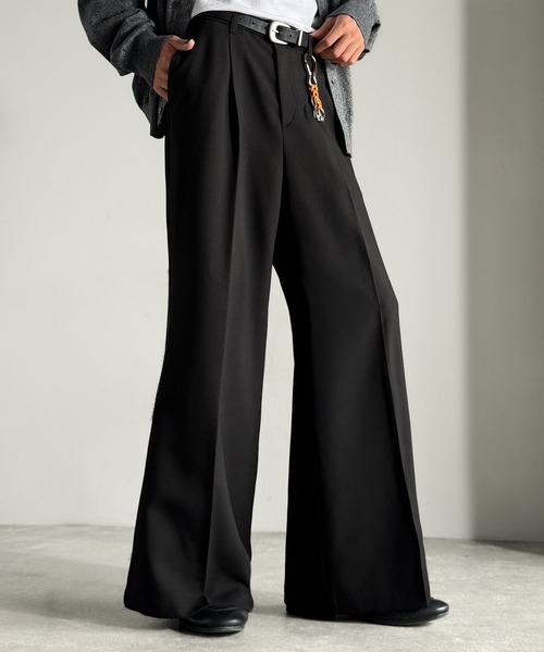 Classical Origin（クラシカルオリジン）の「「美しい落ち感。」 ワンタックセンタープレスフレアスラックス／One-tuck center-pressed flared slacks（スラックス・メンズ・ブラウン/チャコール/杢グレー/ブラック・SMALL/MEDIUM/LARGE）」の7枚目の写真