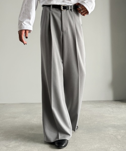 Classical Origin（クラシカルオリジン）の「「美しい落ち感。」 ワンタックセンタープレスフレアスラックス／One-tuck center-pressed flared slacks（スラックス・メンズ・ブラウン/チャコール/杢グレー/ブラック・SMALL/MEDIUM/LARGE）」の10枚目の写真