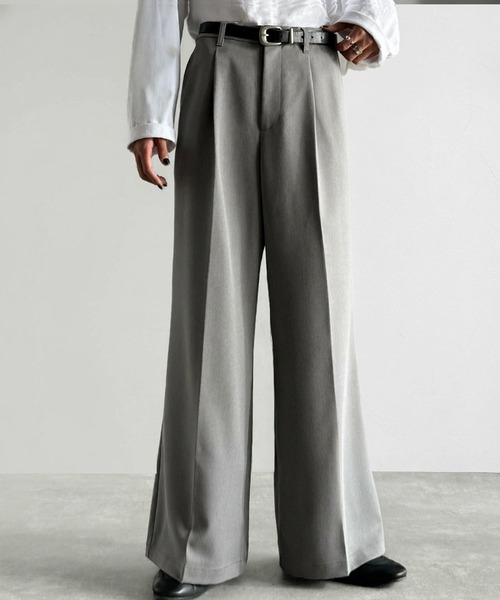 Classical Origin（クラシカルオリジン）の「「美しい落ち感。」 ワンタックセンタープレスフレアスラックス／One-tuck center-pressed flared slacks（スラックス・メンズ・ブラウン/チャコール/杢グレー/ブラック・SMALL/MEDIUM/LARGE）」の22枚目の写真