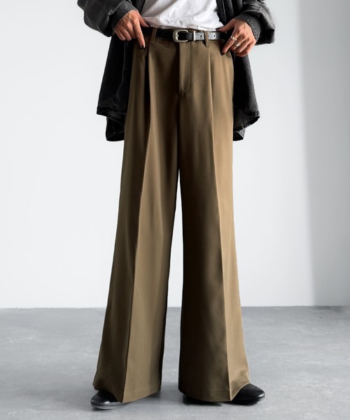 Classical Origin（クラシカルオリジン）の「「美しい落ち感。」 ワンタックセンタープレスフレアスラックス／One-tuck center-pressed flared slacks（スラックス・メンズ・ブラウン/チャコール/杢グレー/ブラック・SMALL/MEDIUM/LARGE）」の21枚目の写真