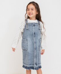 BREEZE（ブリーズ）の「デニムジャンスカ（ジャンパースカート・キッズ）」