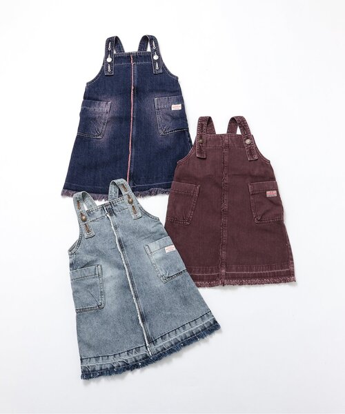 BREEZE(ブリーズ)の「デニムジャンスカ(ジャンパースカート・キッズ・ブルー/サックスブルー/ブラウン・130/80/120/110/100/90)」の14枚目の写真