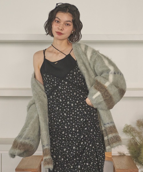 plaid pattern knitcardigan / プラッドパターンニット