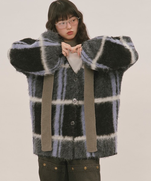 loin nuit ロワンニュイ ニュアンスデザイン2wayカーディガン loin nuit カーディガン nuance design knit cardigan / ニュアンス