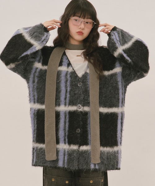 セール】nuance design knit cardigan / ニュアンスデザインニット