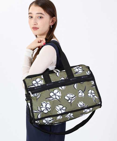 DELUXE MED WEEKENDER オリーブフローラルシルエット（ボストン