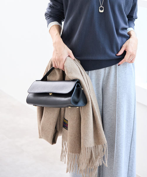 TWEED MILL（ツイードミル）の「《追加》TWEED MILL/ツイードミル ストール（ストール/ショール・レディース・チャコールグレー/ブルー/ライトグレー/ブラウン/グリーン/オートミール/タン・FREE）」の8枚目の写真