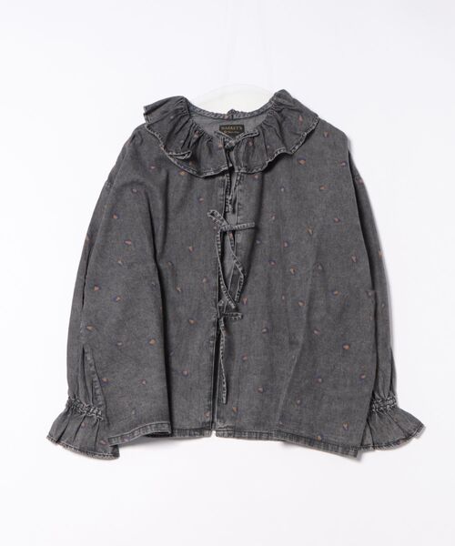 MARKEY'S(マーキーズ)の「デニムフリルカラーブラウス/おとな(シャツ/ブラウス・レディース・ブルー系その他/ブラック/ブラック系その他/ブルー・160cm)」の12枚目の写真