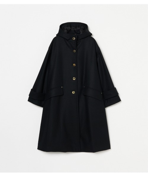 Mackintosh（マッキントッシュ）の「HUMBIE HOOD LONG SL MB（ステンカラーコート・レディース・ネイビー/ブラック・4/6）」の2枚目の写真
