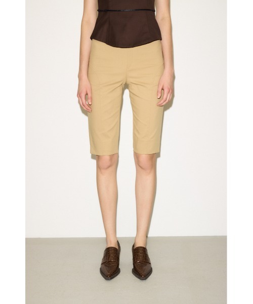 THROW by SLY（スローバイスライ）の「THROW STRETCH CAPRI PT ストレッチ カプリ パンツ（スラックス・レディース・ベージュ/ブラック・1/2）」の9枚目の写真