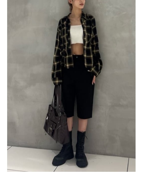 THROW by SLY（スローバイスライ）の「THROW STRETCH CAPRI PT ストレッチ カプリ パンツ（スラックス・レディース・ベージュ/ブラック・1/2）」の18枚目の写真