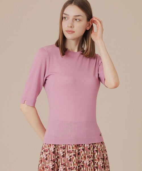 MACKINTOSH LONDON(マッキントッシュ ロンドン)の「カシミヤブレンドソフトニットプルオーバー(ニット/セーター・レディース・グレー/ブラック/ピンク系その他2・38)」の3枚目の写真