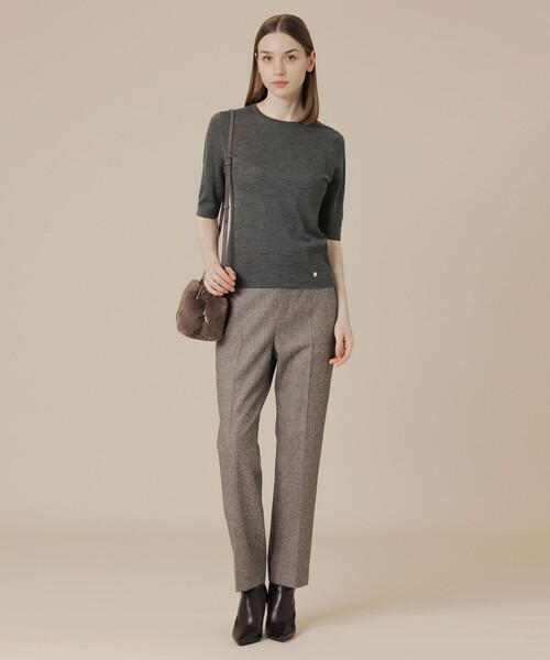 MACKINTOSH LONDON(マッキントッシュ ロンドン)の「カシミヤブレンドソフトニットプルオーバー(ニット/セーター・レディース・グレー/ブラック/ピンク系その他2・38)」の4枚目の写真