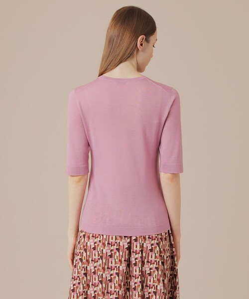 MACKINTOSH LONDON(マッキントッシュ ロンドン)の「カシミヤブレンドソフトニットプルオーバー(ニット/セーター・レディース・グレー/ブラック/ピンク系その他2・38)」の9枚目の写真