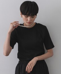 OPAQUE.CLIP | ラメリブカットソー【洗濯機洗い可】(Tシャツ/カットソー)